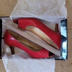 Karen Scott Red Peep-Toe Sandals